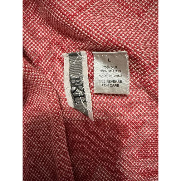 Women’s BKE Red Aztec Sweater Shrug Cardigan Open Front Large - Picture 4 of 8